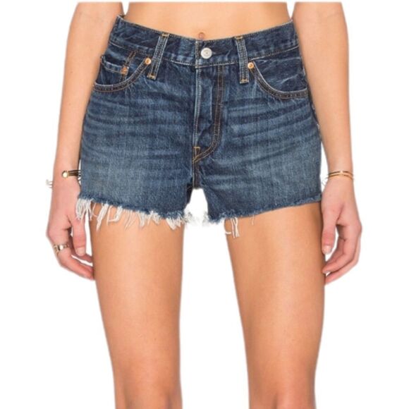 Levi's 501 Cutoff Jean Shorts - Picture 1 of 7
